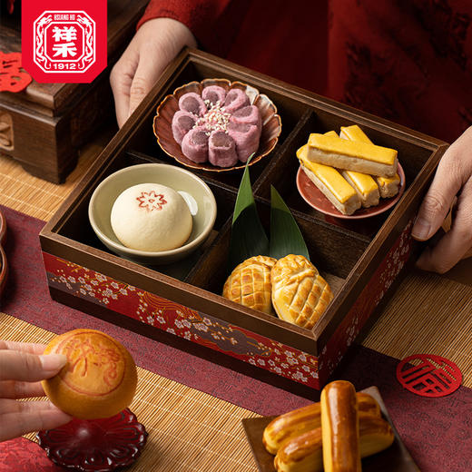 祥禾饽饽铺 2026年新春年货-美福桶中式糕点礼盒965g 商品图4