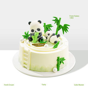 【最佳笋友】圆滚滚，软糯糯的大熊猫，做你的最佳“笋”友（温馨提示：熊猫不可食用） 慕斯夹心蛋糕