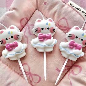 【蝴蝶结猫咪蜡烛】