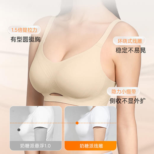 [线雕4.0轻盈款]全罩杯大码文胸舒适透气大胸承托无钢圈百搭送女友 商品图1