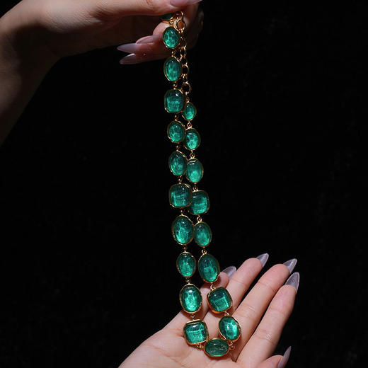 北京仓｜Goossens Paris-CABOCHONS-绿色 岩石水晶 项链［法国设计师］ 商品图3