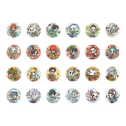 非人哉 四季笙歌系列 Q版马口铁徽章 吧唧 全24种 20包/盒 国谷 商品图0