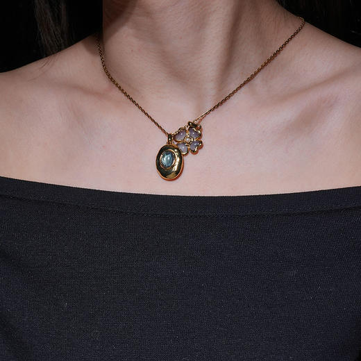 北京仓｜Goossens Paris-Talisman Trèfle-丹宁蓝 四叶草 项链［法国设计师］ 商品图2