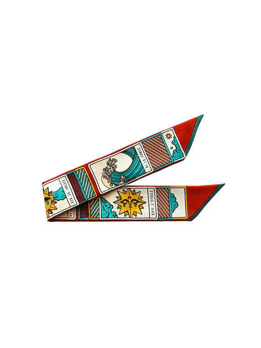 北京仓｜AN-NEE-TRESSE-红色 塔罗 4cm 丝巾手镯［法国设计师］ 商品图1