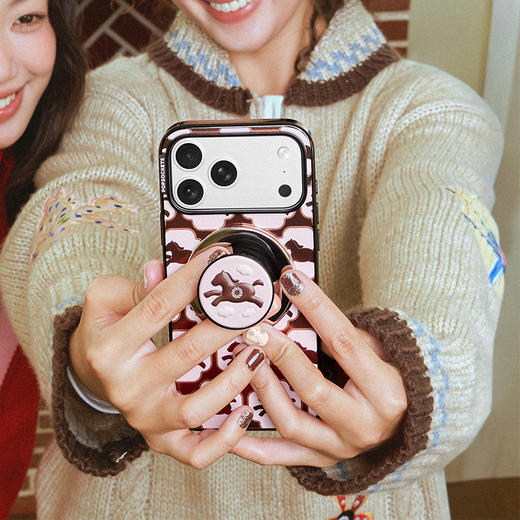 【马上有福】天马逐福 POPGRIP泡泡骚手机粘贴式气囊支架 Popout异形系列 粉色 动物 商品图1