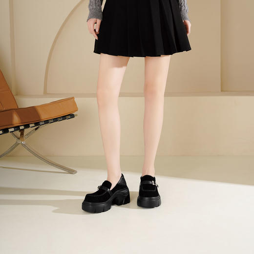 Westory2026年春季厚底老钱风乐福鞋休闲酷帅深口单鞋W26AM50191 商品图3