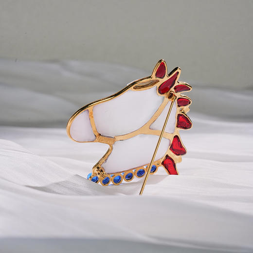 北京仓｜Gripoix Paris-coco Horse-白马王子 白色 小萌马 胸针［法国设计师］ 商品图5