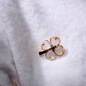 北京仓｜Goossens Paris-Trèfle-天然水晶 石榴石 胸针［法国设计师］