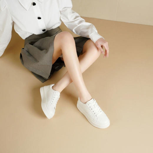 Westory2026年春季简约百搭小白鞋休闲运动深口单鞋S26AM50691 商品图2