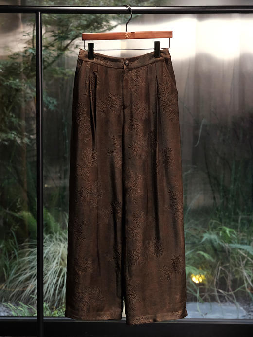 盛唐婧 | 风吟罗縠轻奢时尚香云纱直筒阔腿裤 商品图2