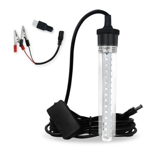 美国 LED水下诱鱼灯 水下潜水诱饵灯 6.5W 800流明 IP68防水 商品图1