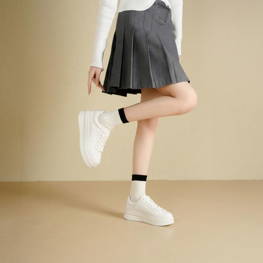 Westory2026年春季简约百搭小白鞋休闲运动深口单鞋S26AM50691 商品图3