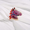北京仓｜Gripoix Paris-blood horse with-大红大紫 紫渊 小萌马 胸针［法国设计师］ 商品缩略图1