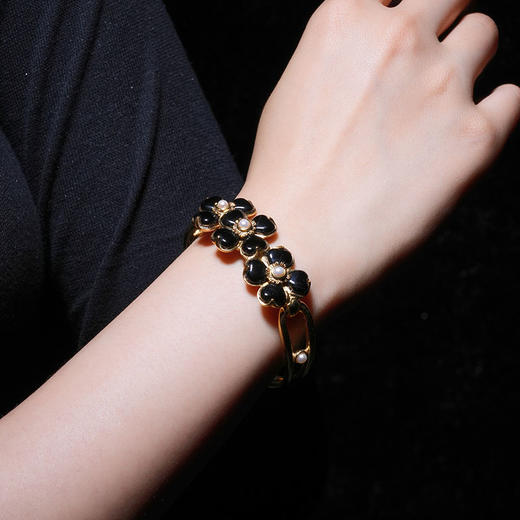 北京仓｜Goossens Paris-TREFLE-四叶草 黑色玛瑙 手镯［法国设计师］ 商品图2