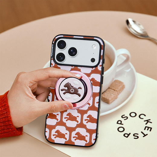 【马上有福】天马逐福 POPCASE手机壳 MagSafe Popcase磁吸款 粉色 镜面壳 动物 iPhone17/16/15/14/13 商品图1