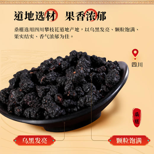 康美药业桑椹180g/瓶 康美中药饮片罐装可搭配枸杞玫瑰大枣泡水 商品图2
