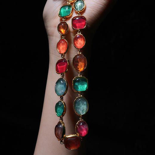 北京仓｜Goossens Paris-CABOCHONS-彩虹色 岩石水晶 项链［法国设计师］ 商品图6