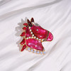 订购5个月到｜Gripoix Paris-blood horse-汗血宝马 赤红 小萌马 胸针［法国设计师］ 商品缩略图3