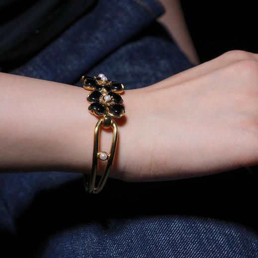 北京仓｜Goossens Paris-TREFLE-四叶草 黑色玛瑙 手镯［法国设计师］ 商品图3