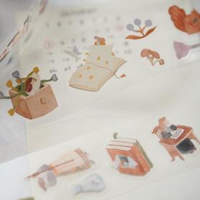 分装 阿果拉 台湾森空inysnow新品on the desk贴纸卷切模可爱胶带