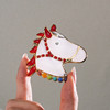 北京仓｜Gripoix Paris-rainbow Horse-白马王子 白色 小萌马 胸针［法国设计师］ 商品缩略图2