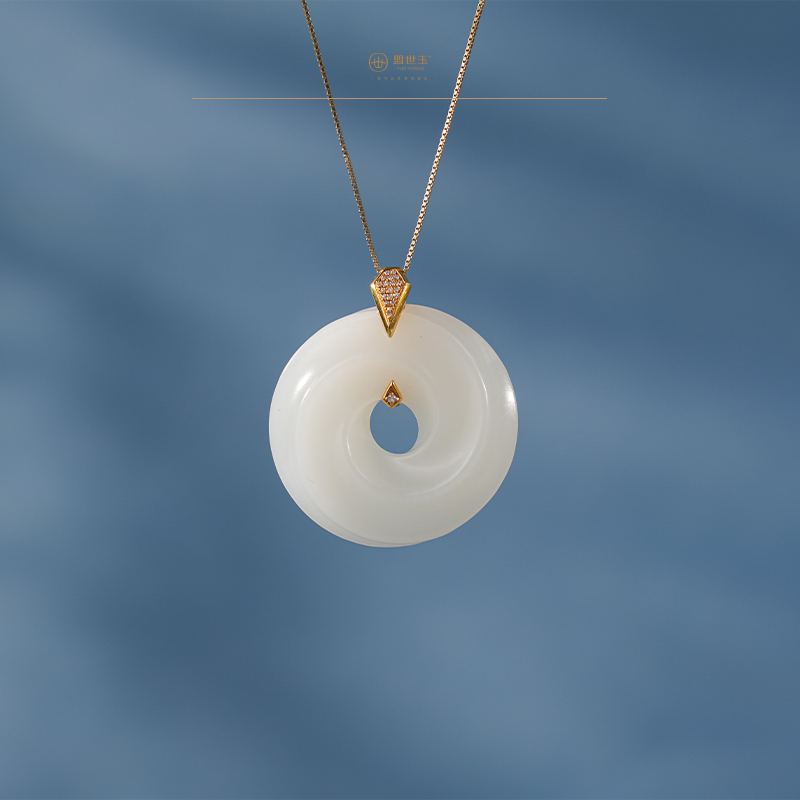 「鎏金岁月」系列【凤仪】金镶羊脂玉环配