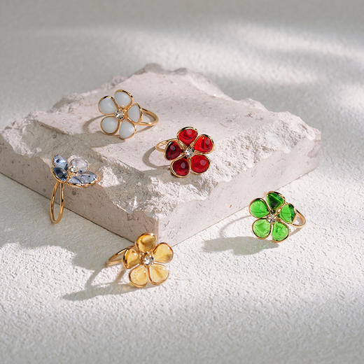 北京仓｜Gripoix Paris-Delicate-多色 花朵 戒指［法国设计师］ 商品图0