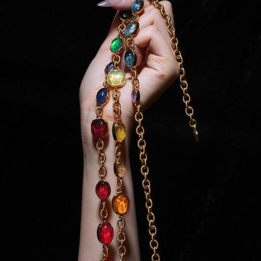 北京仓｜Goossens Paris-Cabochons-彩虹渐变 长项链/腰链（多种戴法）［法国设计师］ 商品图5