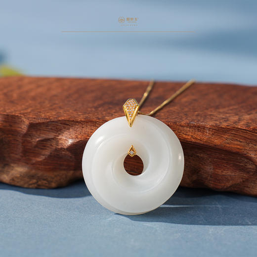 「鎏金岁月」系列【凤仪】金镶羊脂玉环配 商品图1