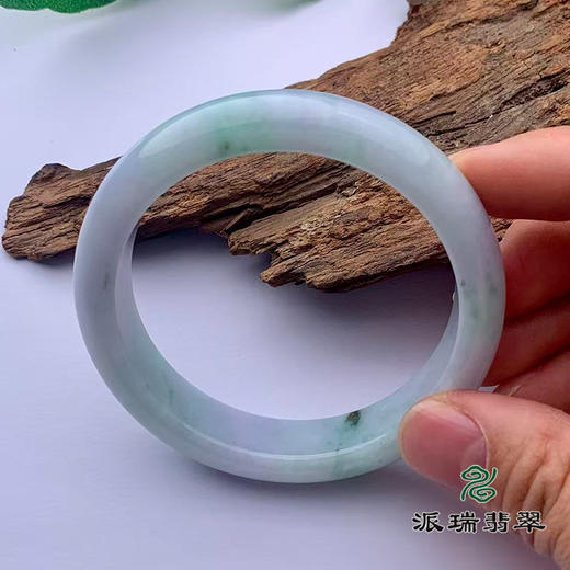 派瑞翡翠 翡翠手镯 糯种 飘花 商品图2