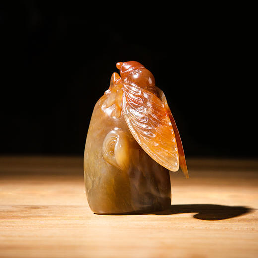 寿山石老料手雕“金蝉”闲章 商品图3