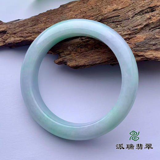 派瑞翡翠 翡翠手镯 糯种 飘花 商品图2