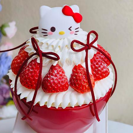 HelloKitty草莓碗蛋糕4英寸 商品图0
