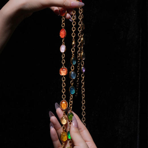 北京仓｜Goossens Paris-Cabochons-彩虹渐变 长项链/腰链（多种戴法）［法国设计师］ 商品图2