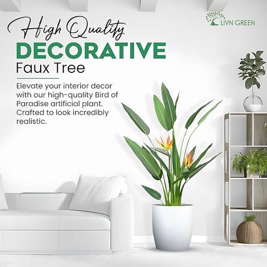 亚马逊 LIVN GREEN 仿生植物落地盆栽装饰 办公室客厅轻奢摆件 高140cm 商品图6