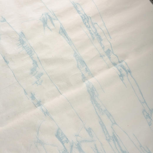 60-70年代上海朵云轩精制木版水印四尺全长大画笺(竹石，色标:花青) 商品图6