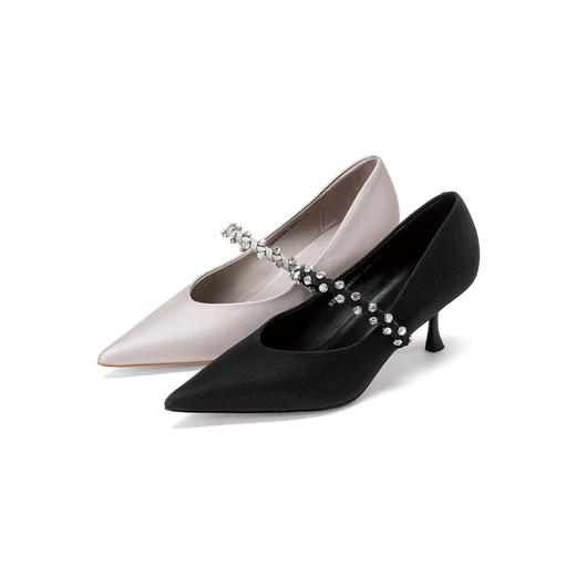 Westory2026年春季尖头牛皮时装玛丽珍鞋通勤晚宴浅口单鞋S26AE50831 商品图0