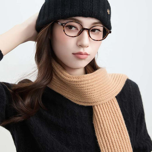 VogoPetite 复古粗针造型围巾100%山羊绒 BP141F0002 商品图2