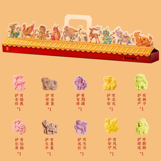 祥禾饽饽铺 2026年年货礼盒家和万事兴超长长长长礼盒360克 商品图5