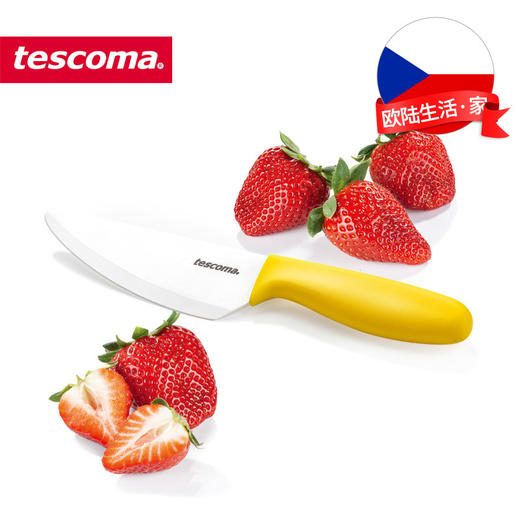 捷克进口/tescoma 陶瓷果蔬刀绿色9cm 水果刀 厨房瓜果刀削皮刀具 便携宝宝辅食刀 商品图4