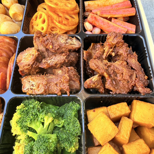【卤味九拼】鸭脖+鸭锁骨+红肠+鹌鹑蛋+蟹棒+鱼豆腐+西蓝花+莲藕+腐竹 商品图4