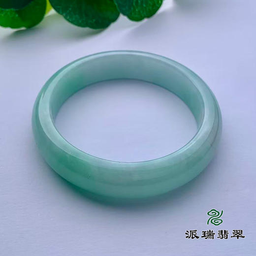 派瑞翡翠 翡翠手镯 糯种 飘花 商品图3