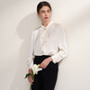 EITIE爱特爱设计感飘带职业通勤干练珠光衬衫上衣2026春季新款A2613109 商品缩略图2
