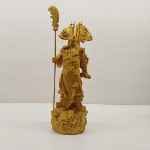 五旗关公°黄杨木雕摆件 商品图0