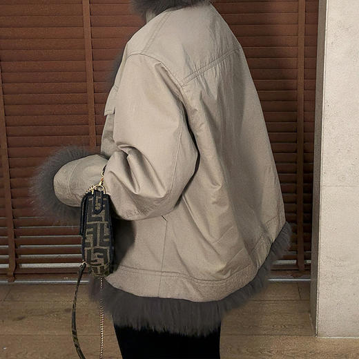 【预售7天】良木礼兔毛立领外套（3183） 商品图2