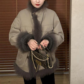 【预售7天】良木礼兔毛立领外套（3183）