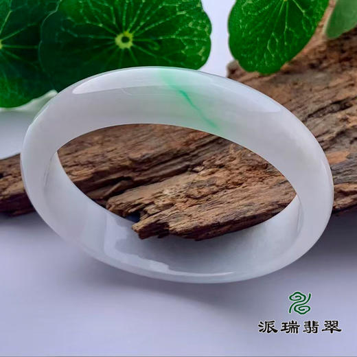 派瑞翡翠 翡翠手镯 糯种 飘花 商品图0