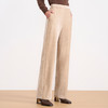 EITIE爱特爱气质燕麦色高腰显瘦休闲裤雪尼尔直筒裤冬季新款D2505909 商品缩略图2