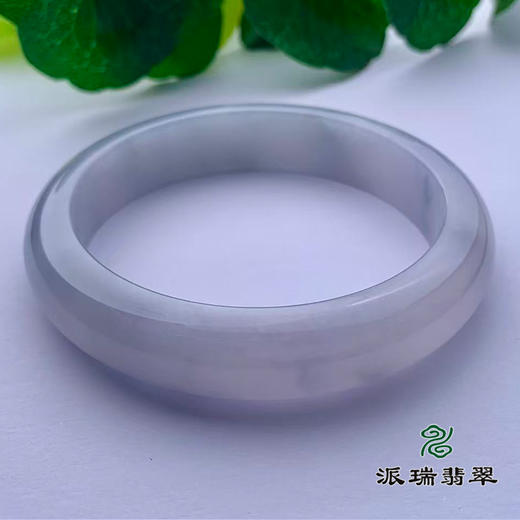 派瑞翡翠 翡翠手镯 糯种 浅紫 商品图3
