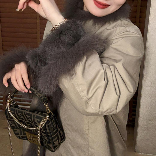 【预售7天】良木礼兔毛立领外套（3183） 商品图3